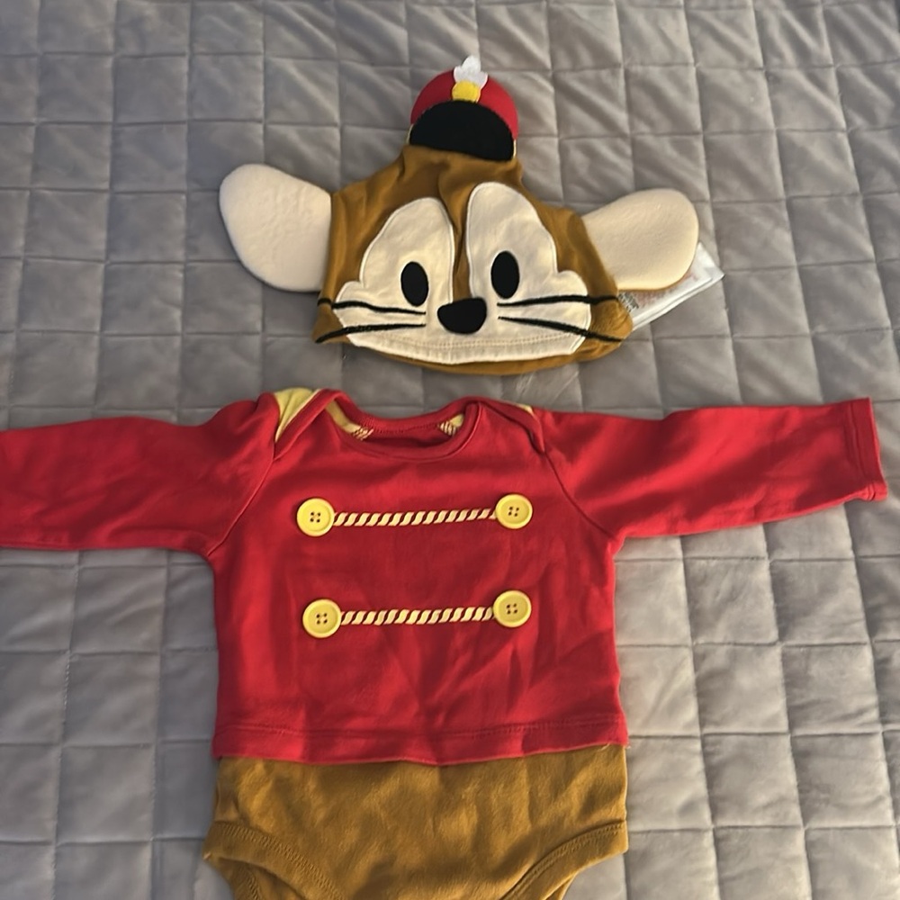 Disney Red and Brown Kids Bodysuit with Hat for Halloween